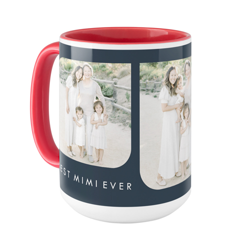 Rounded Edges Mug, Red, , 15oz, Black, silhouette