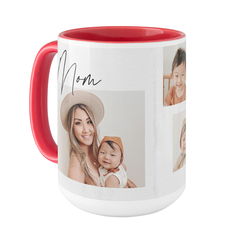 XOXO Mom Mug, Red,  , 15oz, White