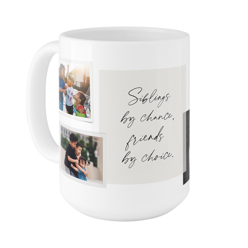 Handwritten Note Collage Mug, White, , 15oz, White, white