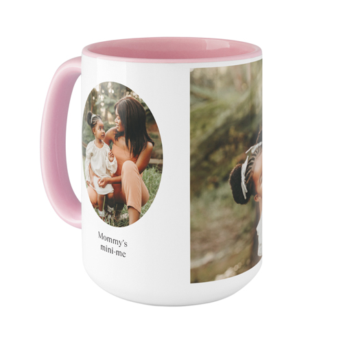 Oval Vignette Mug, Pink,  , 15oz, White
