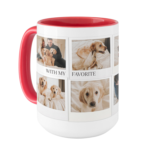 Photo Memories Mug, Red, , 15oz, White, white