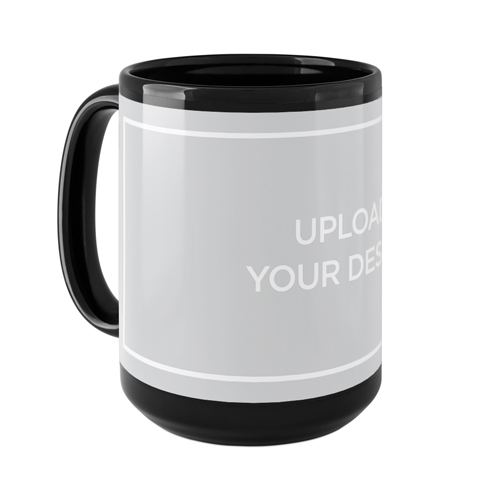 Upload Your Own Design Mug, Black,  , 15oz, Multicolor