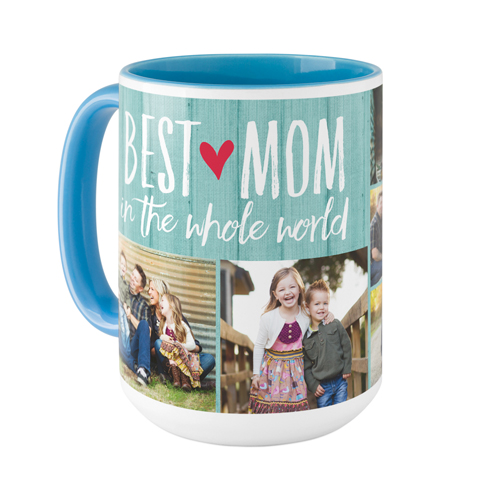 Best Mom Mug, Light Blue,  , 15oz, Blue