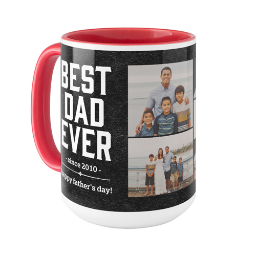 Best Dad Mug, Red,  , 15oz, Black