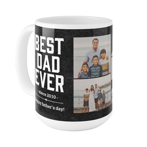Best Dad Mug, White, , 15oz, Black, black