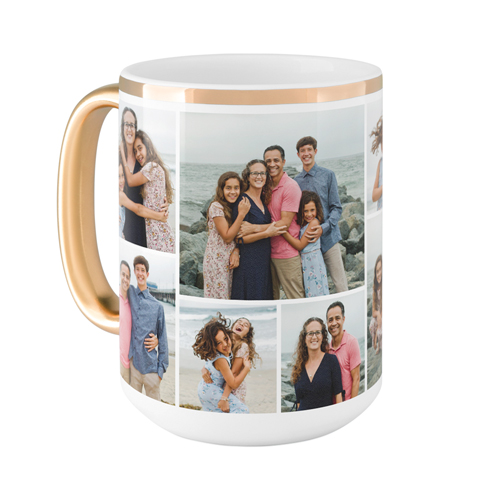 Gallery of Ten Mug, Gold Handle,  , 15oz, Multicolor