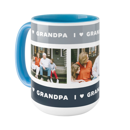 I Heart Grandpa Mug, Light Blue,  , 15oz, Black