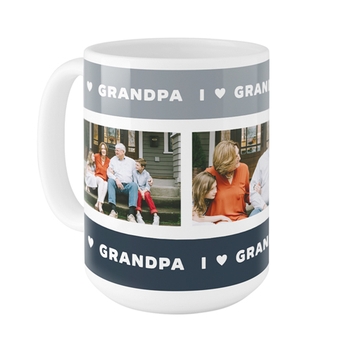 I Heart Grandpa Mug, White,  , 15oz, Black