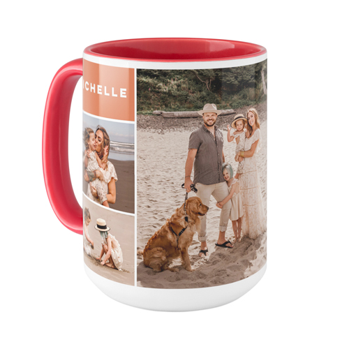 Monogram Memories Mug, Red,  , 15oz, Blue