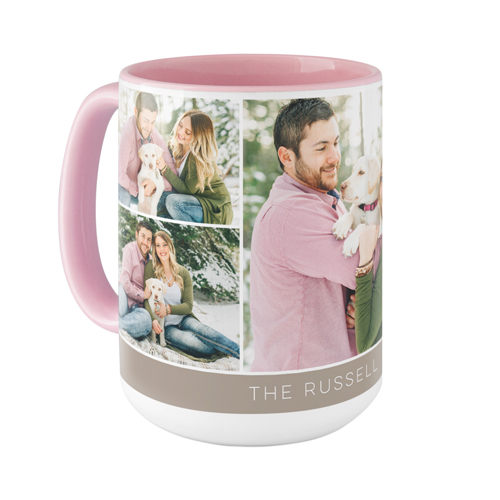 Simply Family Mug, Pink, , 15oz, Brown, cafe