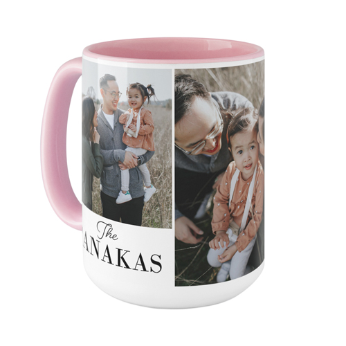 Gallery of Three Text Mug, Pink, , 15oz, Multicolor, multi