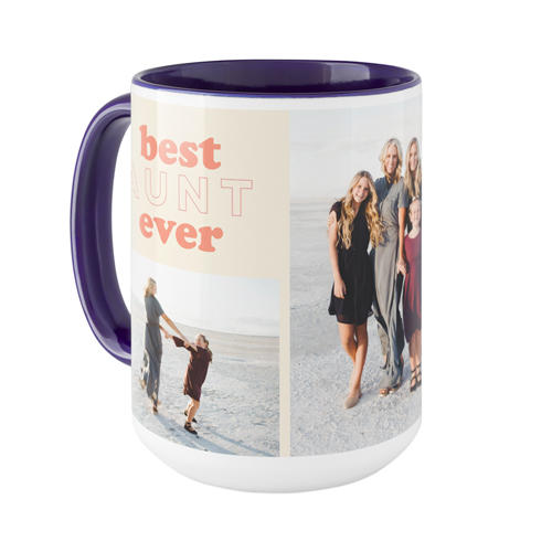 Best Aunt Ever Mug, Blue,  , 15oz, Beige