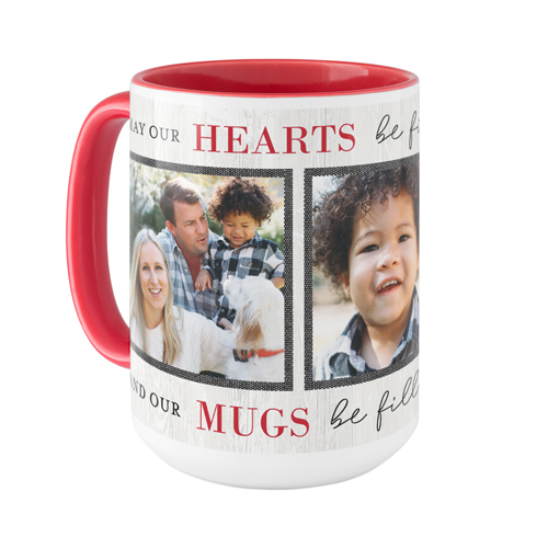 Hearts Be Filled Mug, Red,  , 15oz, Red