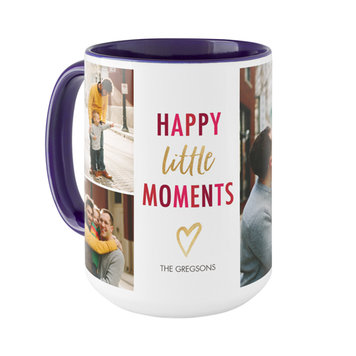 Little Heart Moments Mug, Blue,  , 15oz, White