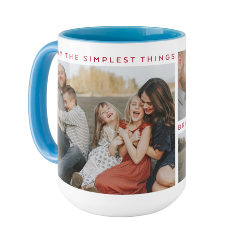 Simplest Things Mug, Light Blue, , 15oz, Red, scarlet