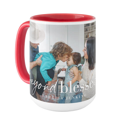 Simply Beyond Blessed Mug, Red,  , 15oz, White