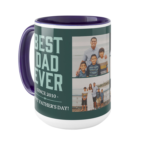 Best Dad Mug, Blue, , 15oz, Green, seaweed