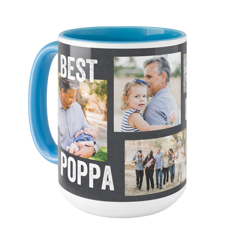 Best Ever Collage Mug, Light Blue,  , 15oz, Gray