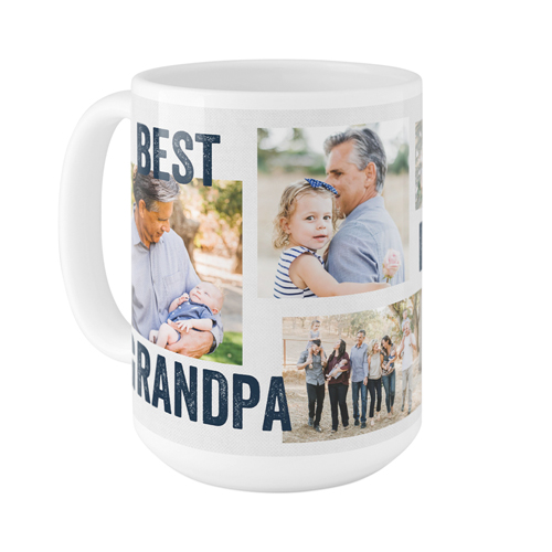 Best Ever Collage Mug, White, , 15oz, Gray, gray