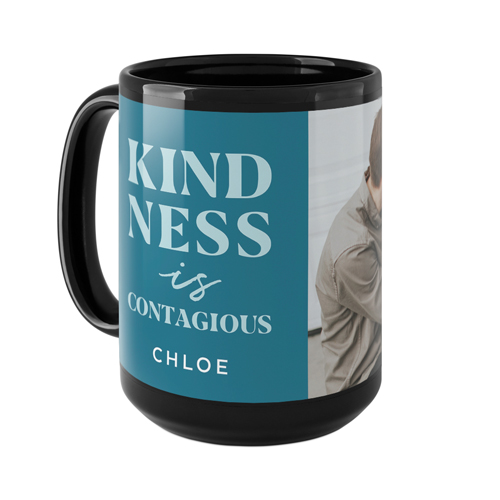 Kindness Is Mug, Black,  , 15oz, Blue