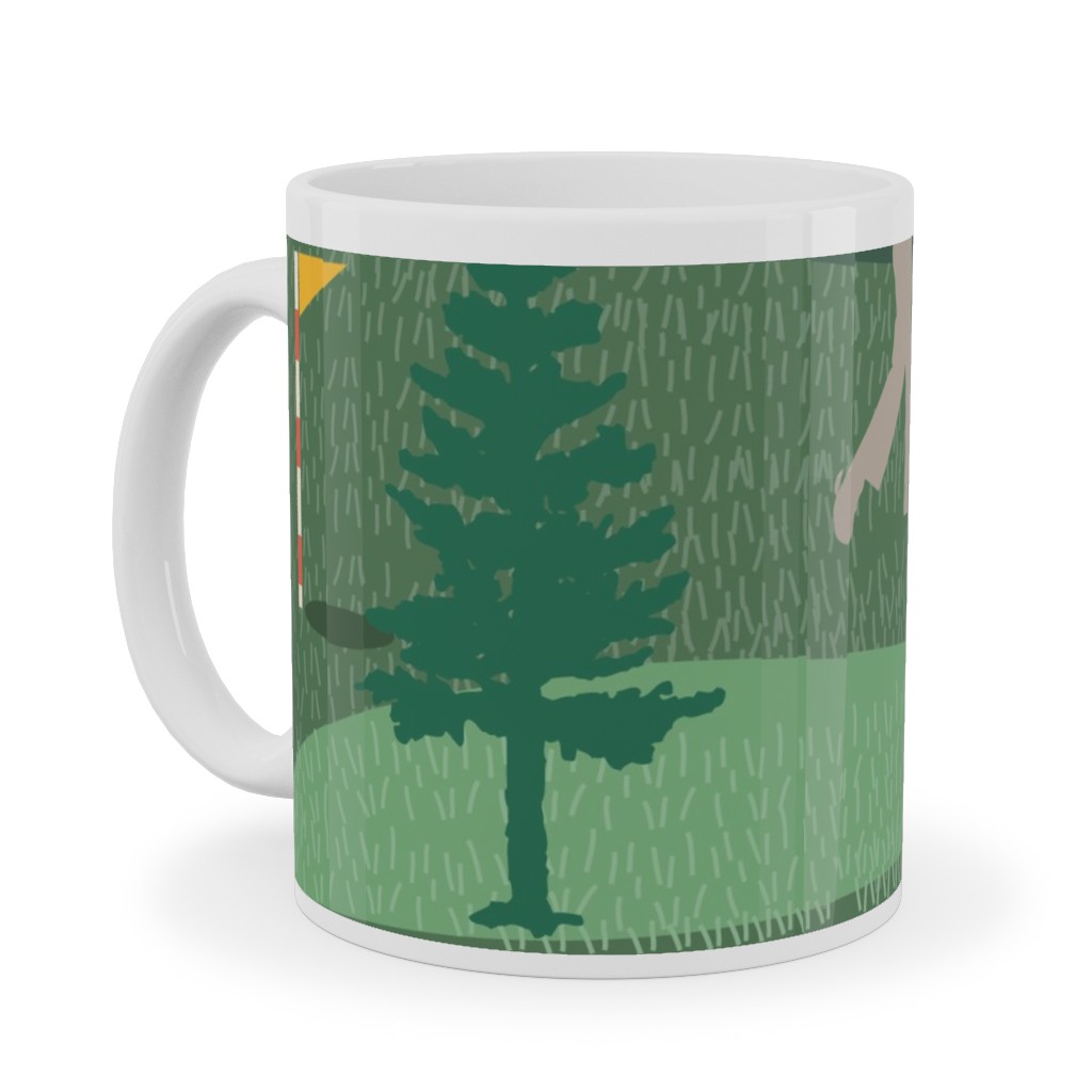 Golf Day Out - Green Ceramic Mug, White,  , 11oz, Green