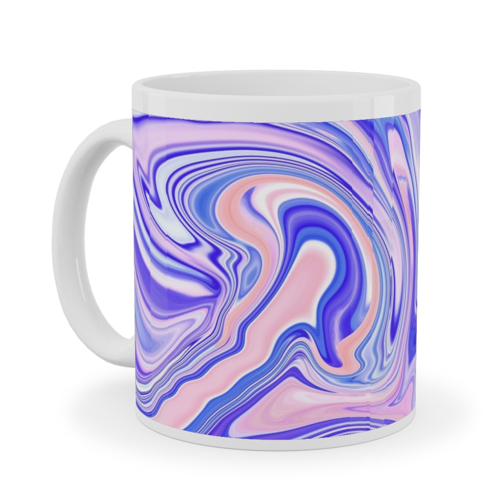 Love Spell Marble - Purple Coral Pink Ceramic Mug, White,  , 11oz, Purple