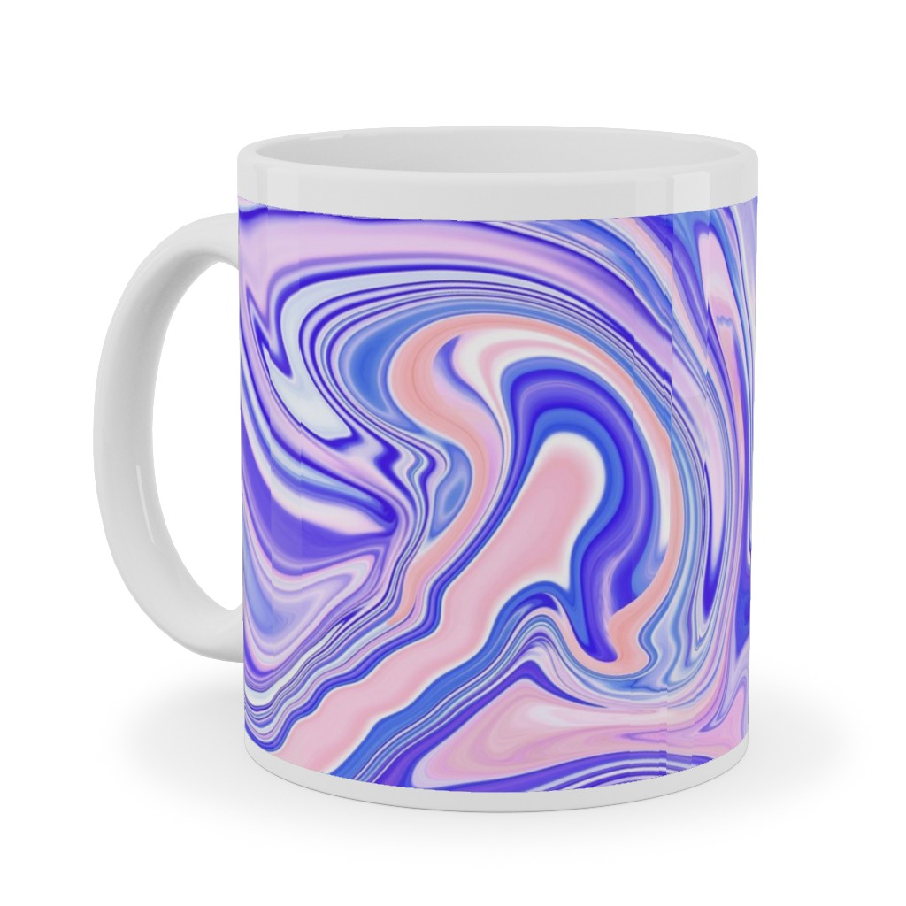 Love Spell Marble - Purple Coral Pink Ceramic Mug, White, , 11oz, Purple, Purple