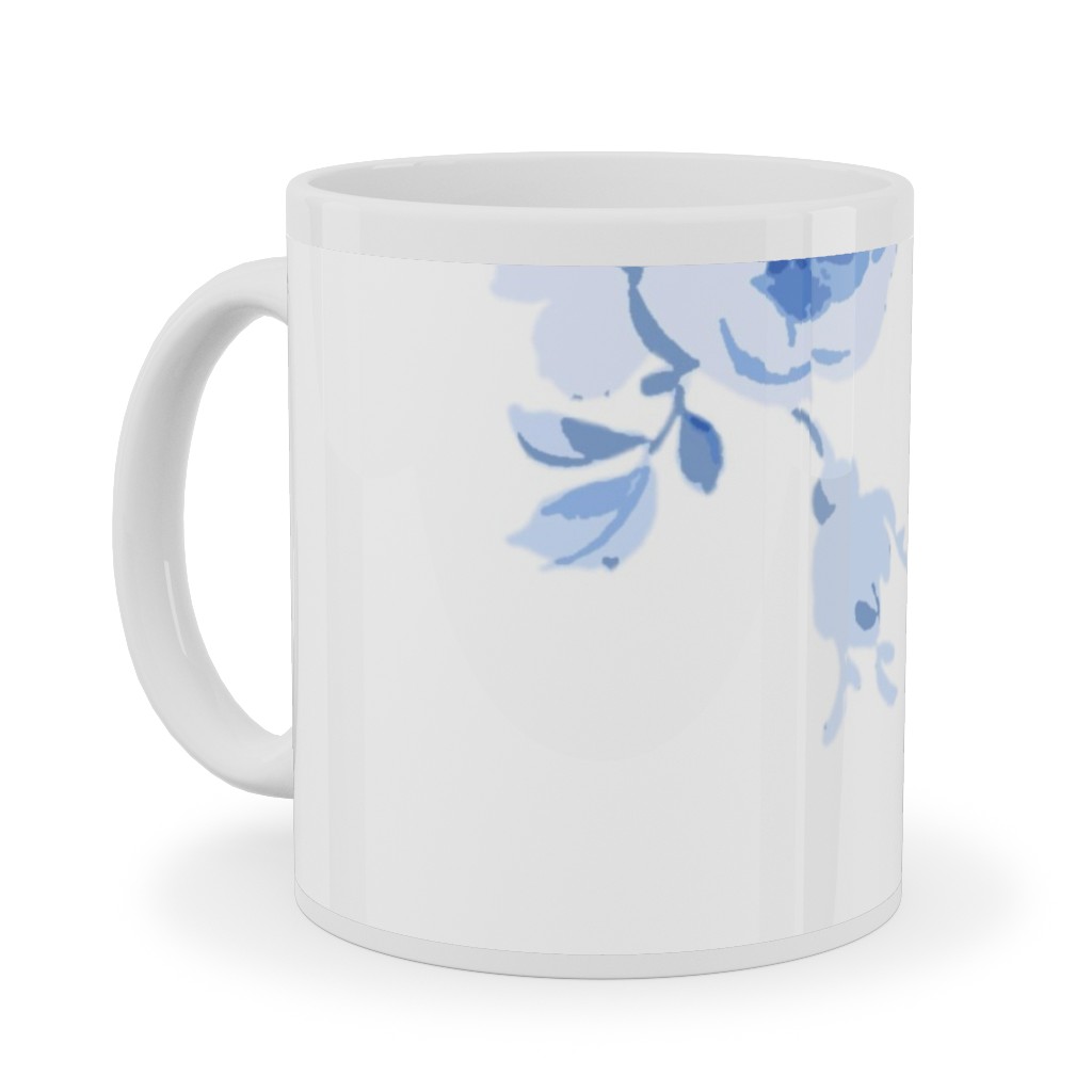 Emalyn Ceramic Mug, White,  , 11oz, Blue