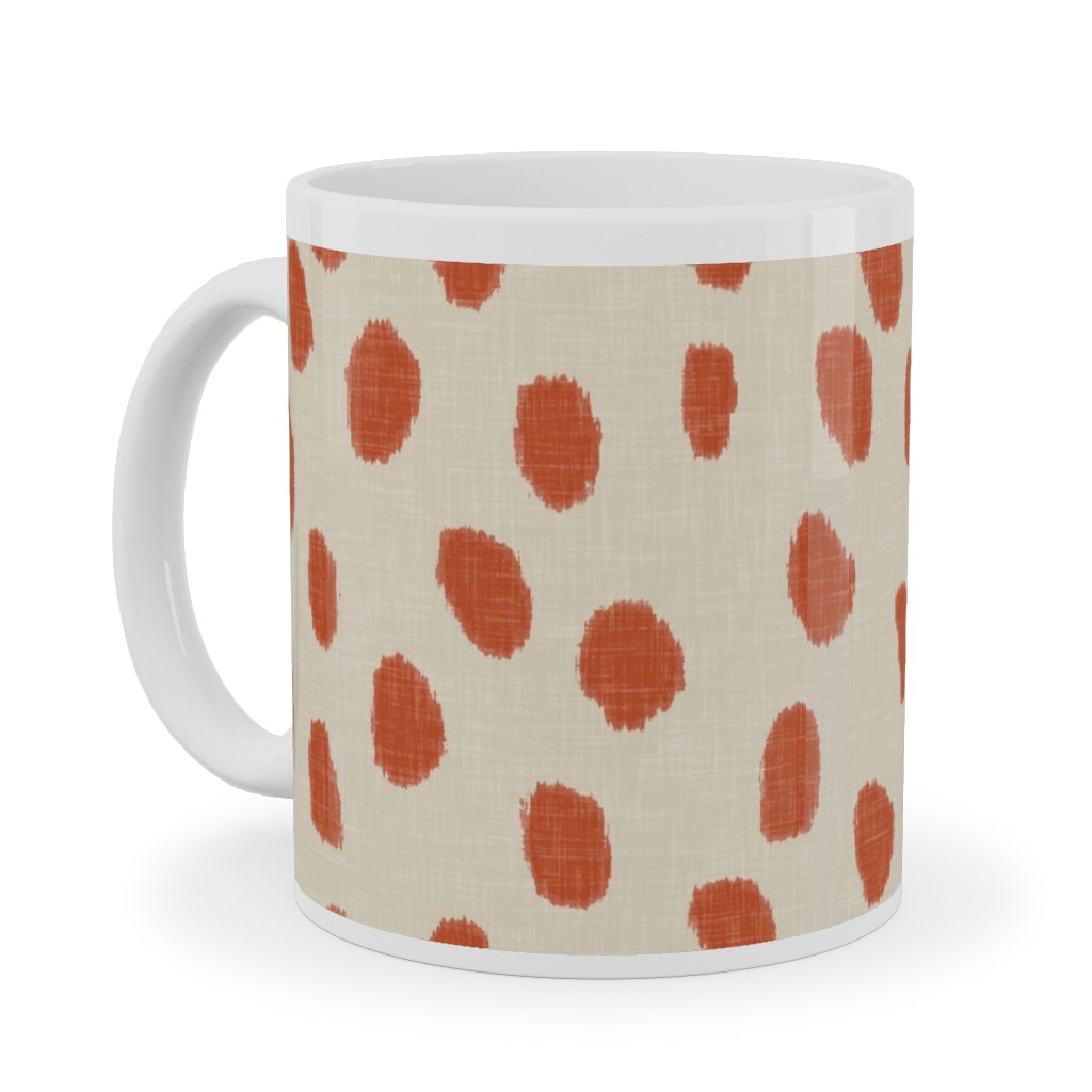 Printemps - Spice Ceramic Mug, White, , 11oz, Orange, Orange