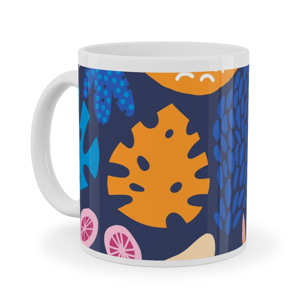Jungle Pattern - Multi Ceramic Mug, White, , 11oz, Multicolor