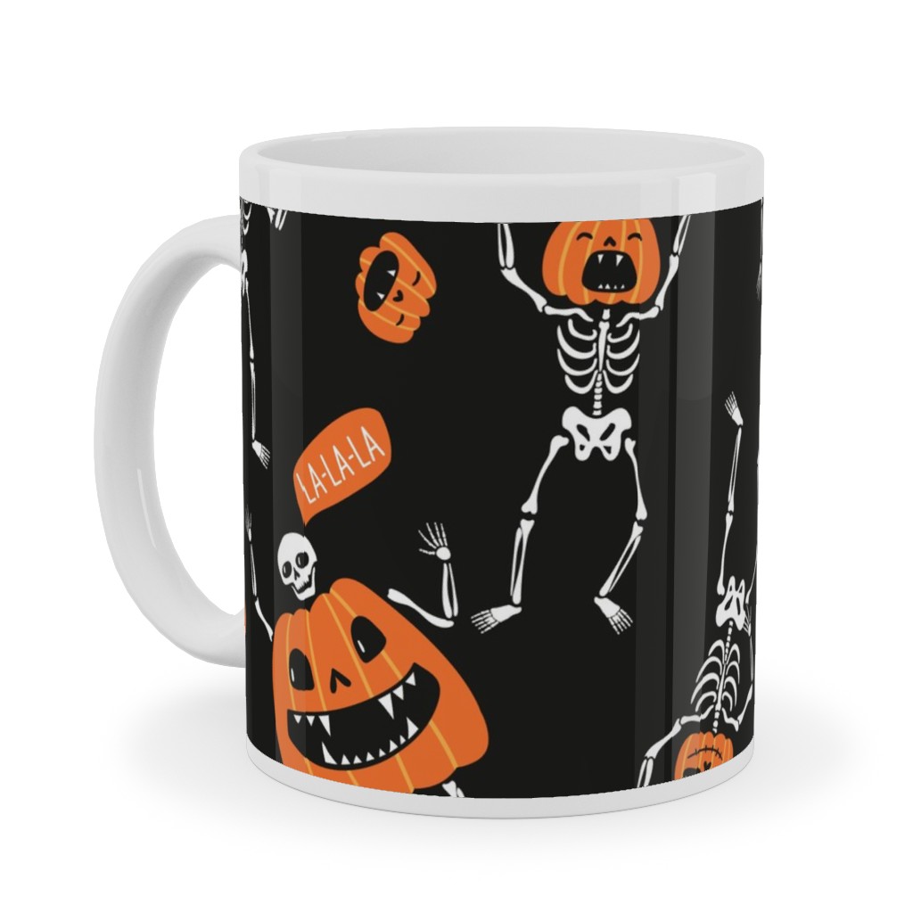 Halloween Party - Black Ceramic Mug, White,  , 11oz, Orange
