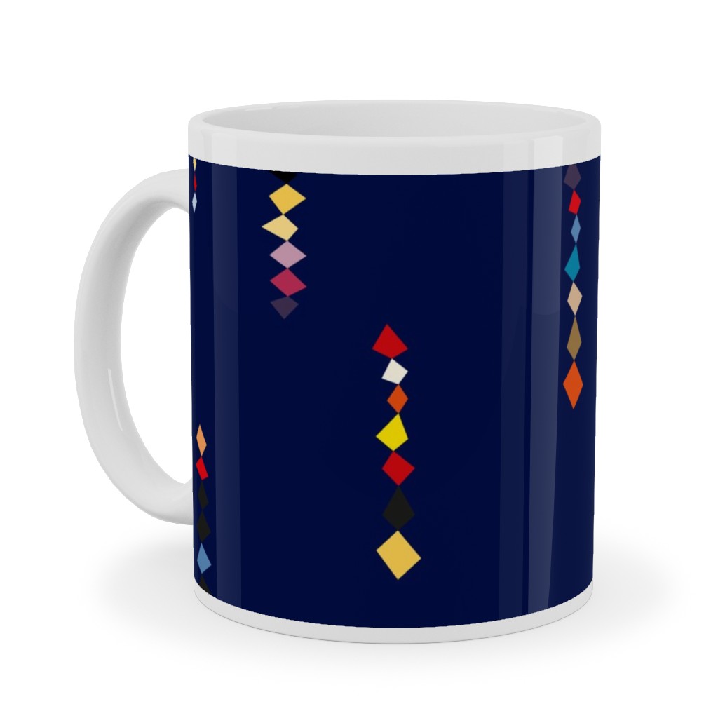 Square Color - Blue Ceramic Mug, White, , 11oz, Blue, True Blue