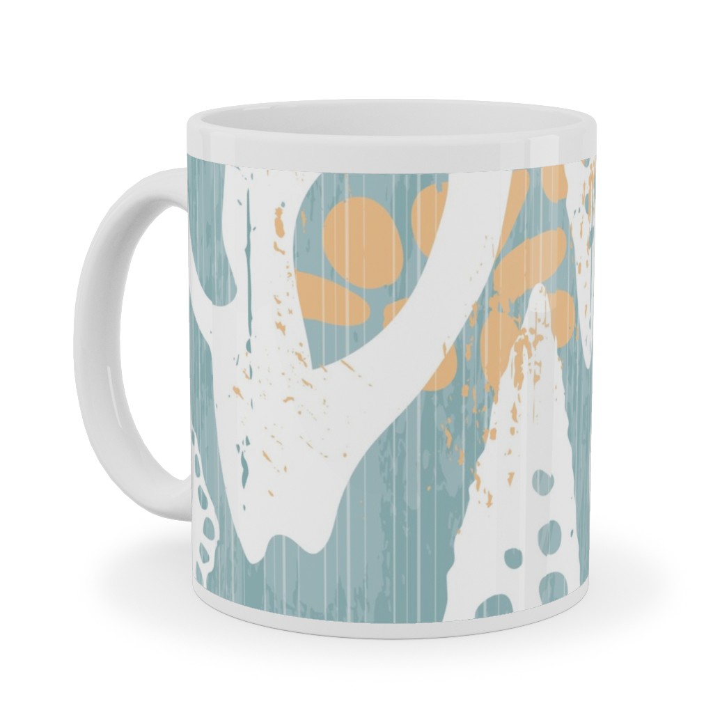 Beach Sunrise - Blue Ceramic Mug, White, , 11oz, Blue, True Blue