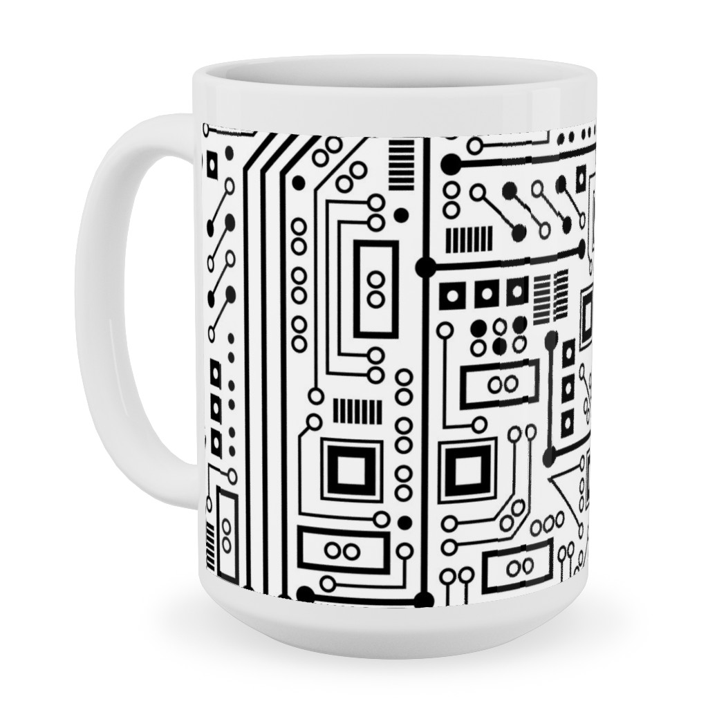 Short Circuits Ceramic Mug, White, , 15oz, White, White