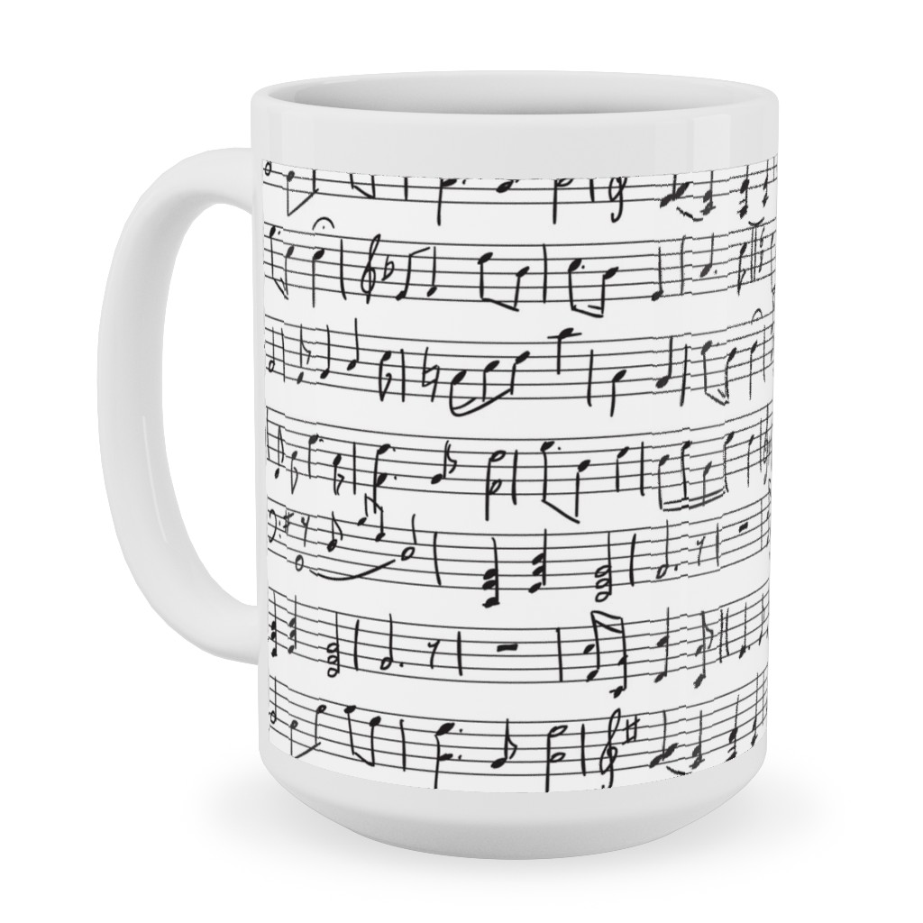 Music - Favorite Subject Ceramic Mug, White, , 15oz, Black, Black