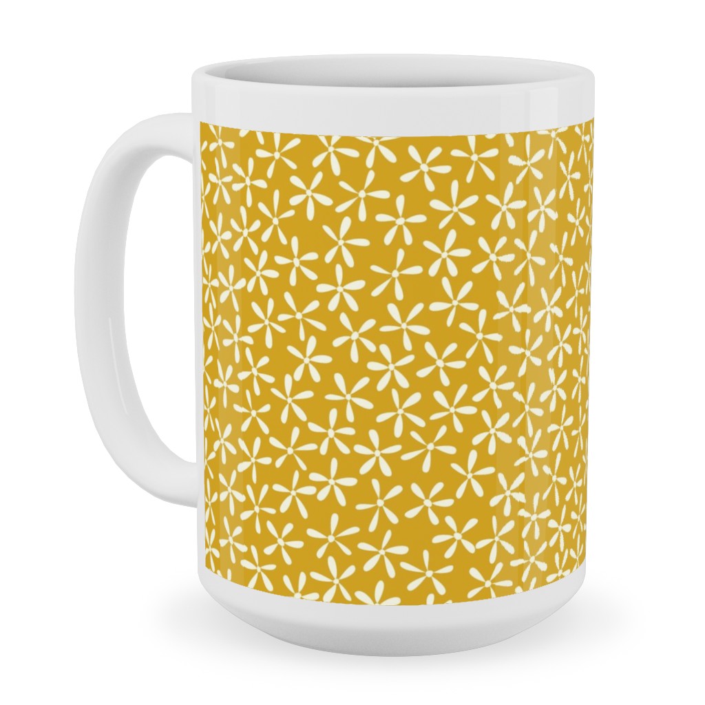 Hellow Spring - Mustard Yellow Ceramic Mug, White, , 15oz, Yellow, Classic Yellow