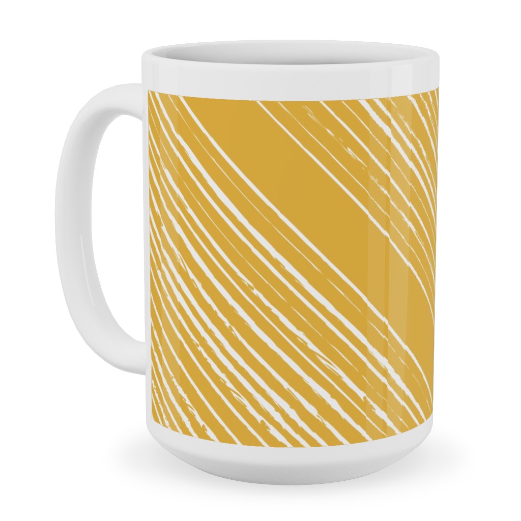 Modern Farmhouse - Mustard Ceramic Mug, White, , 15oz, Yellow, Classic Yellow
