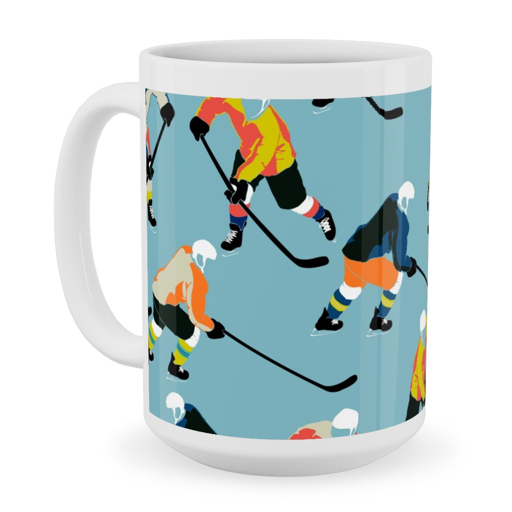 Active Hockey - Multicolor Ceramic Mug, White, , 15oz, Blue, True Blue