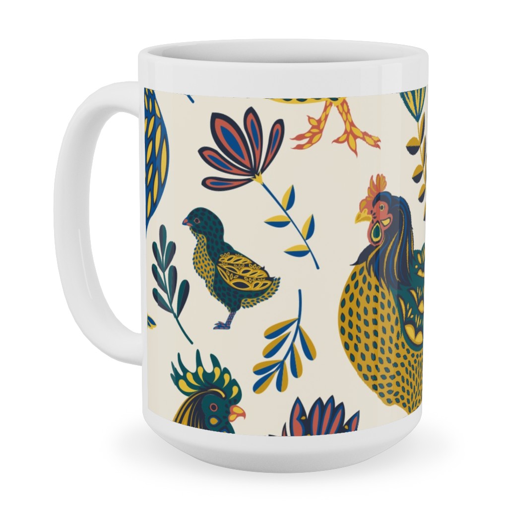 French Farm - Multi Ceramic Mug, White, , 15oz, Multicolor