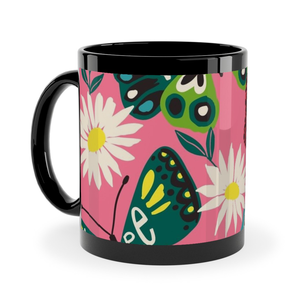 Garden Butterfly - Multi Ceramic Mug, Black, , 11oz, Multicolor