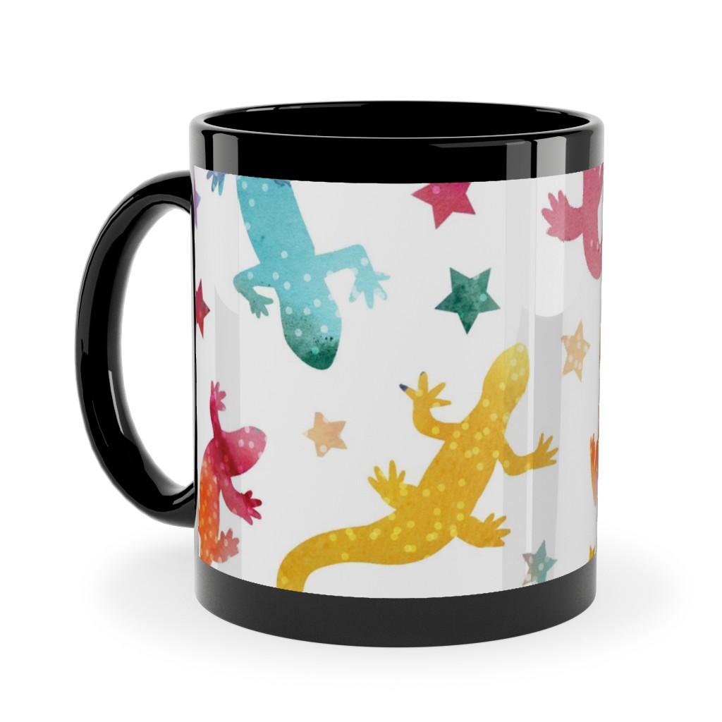 Pond Life Ceramic Mug, Black,  , 11oz, Multicolor