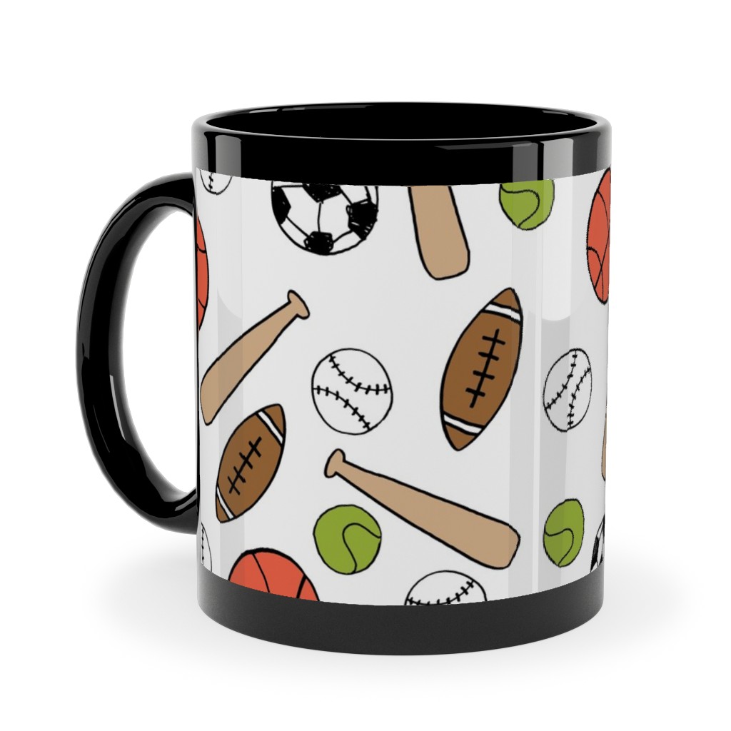 Sports - Multicolor Ceramic Mug, Black,  , 11oz, Multicolor