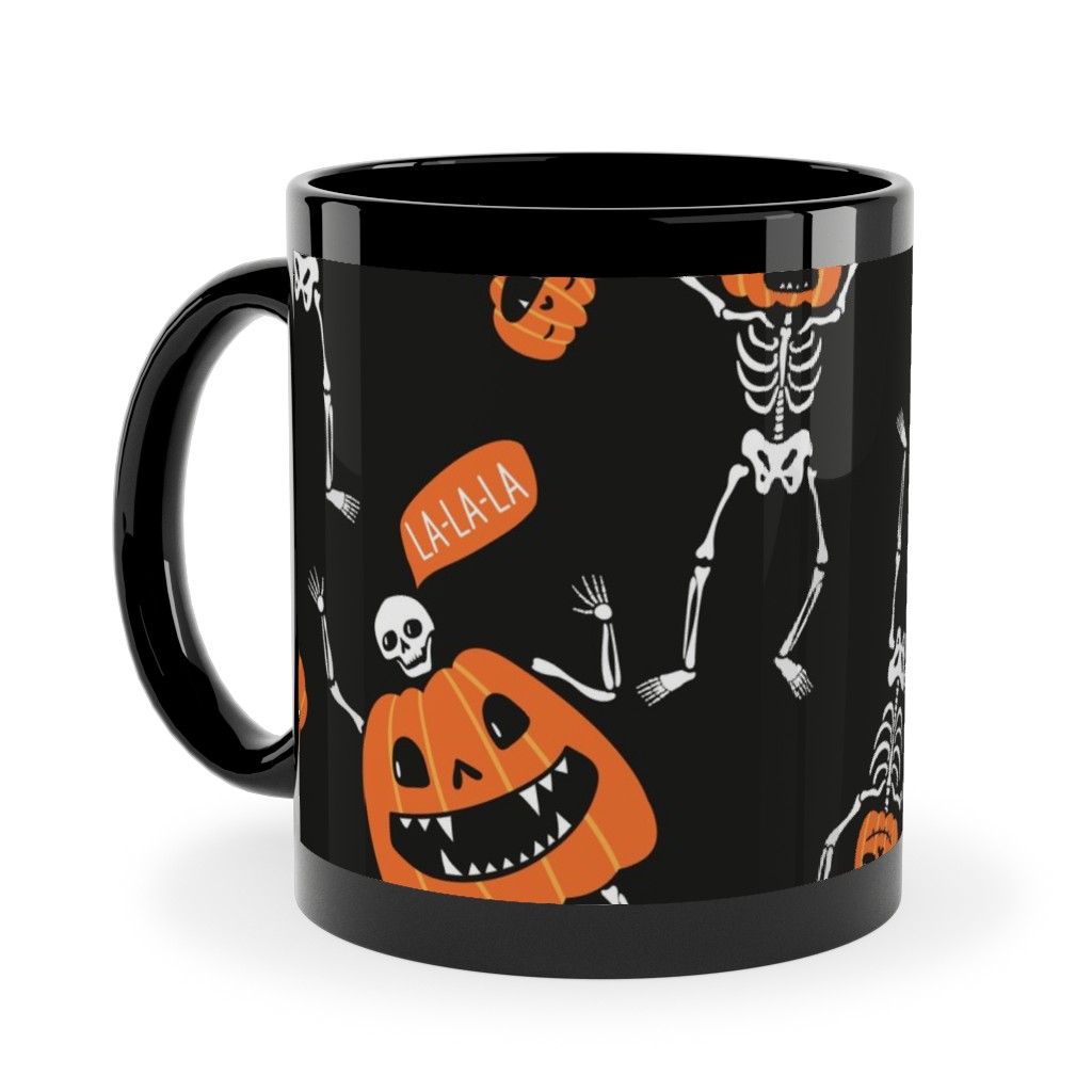 Halloween Party - Black Ceramic Mug, Black,  , 11oz, Orange