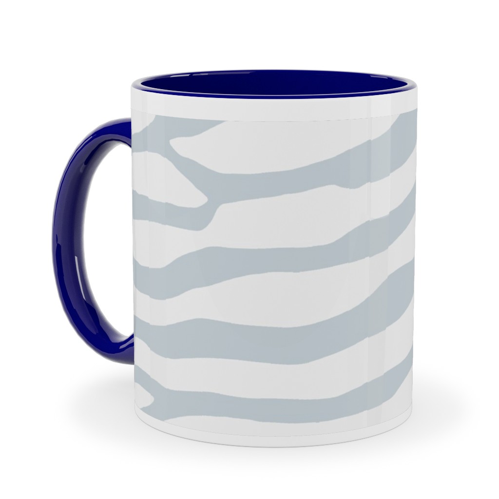 Brackenbury Beach Custom - Blue Ceramic Mug, Blue,  , 11oz, Gray