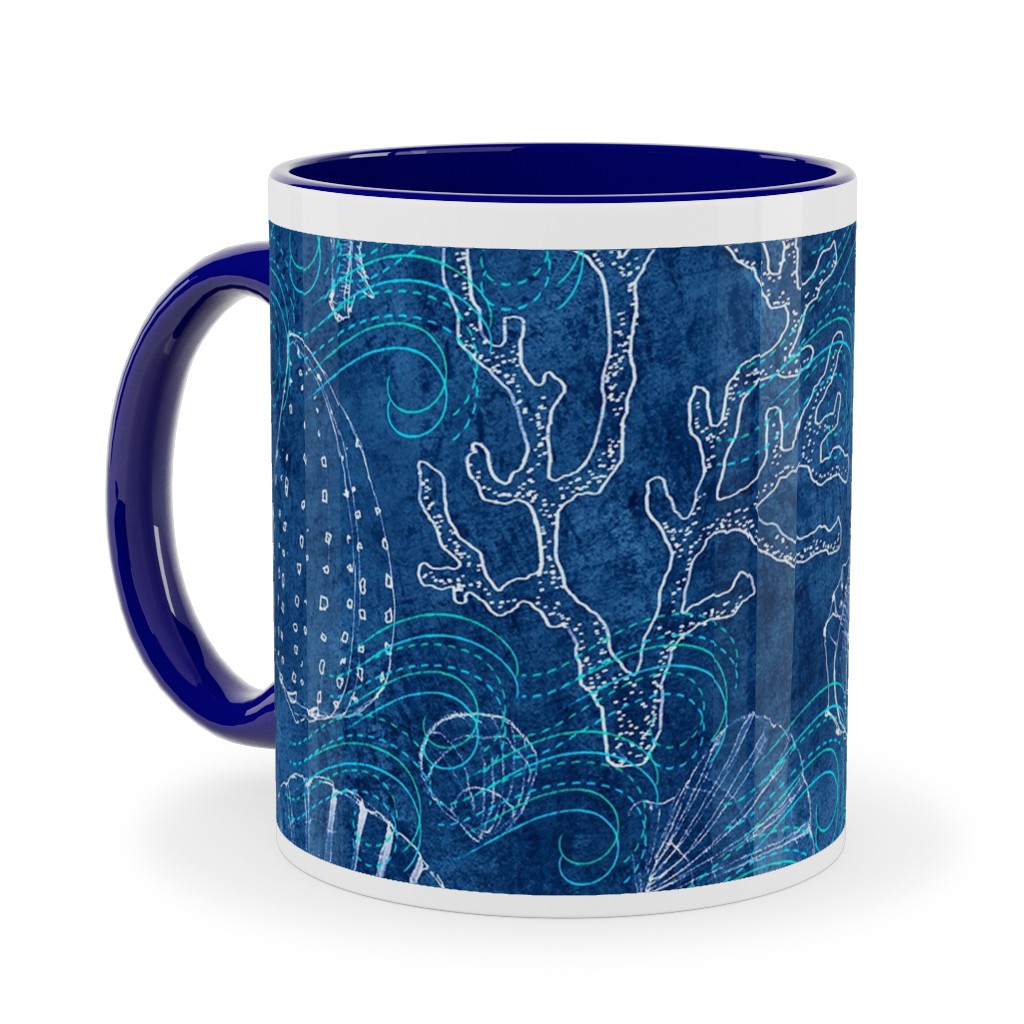 How Blue Is My Ocean Ceramic Mug, Blue,  , 11oz, Blue
