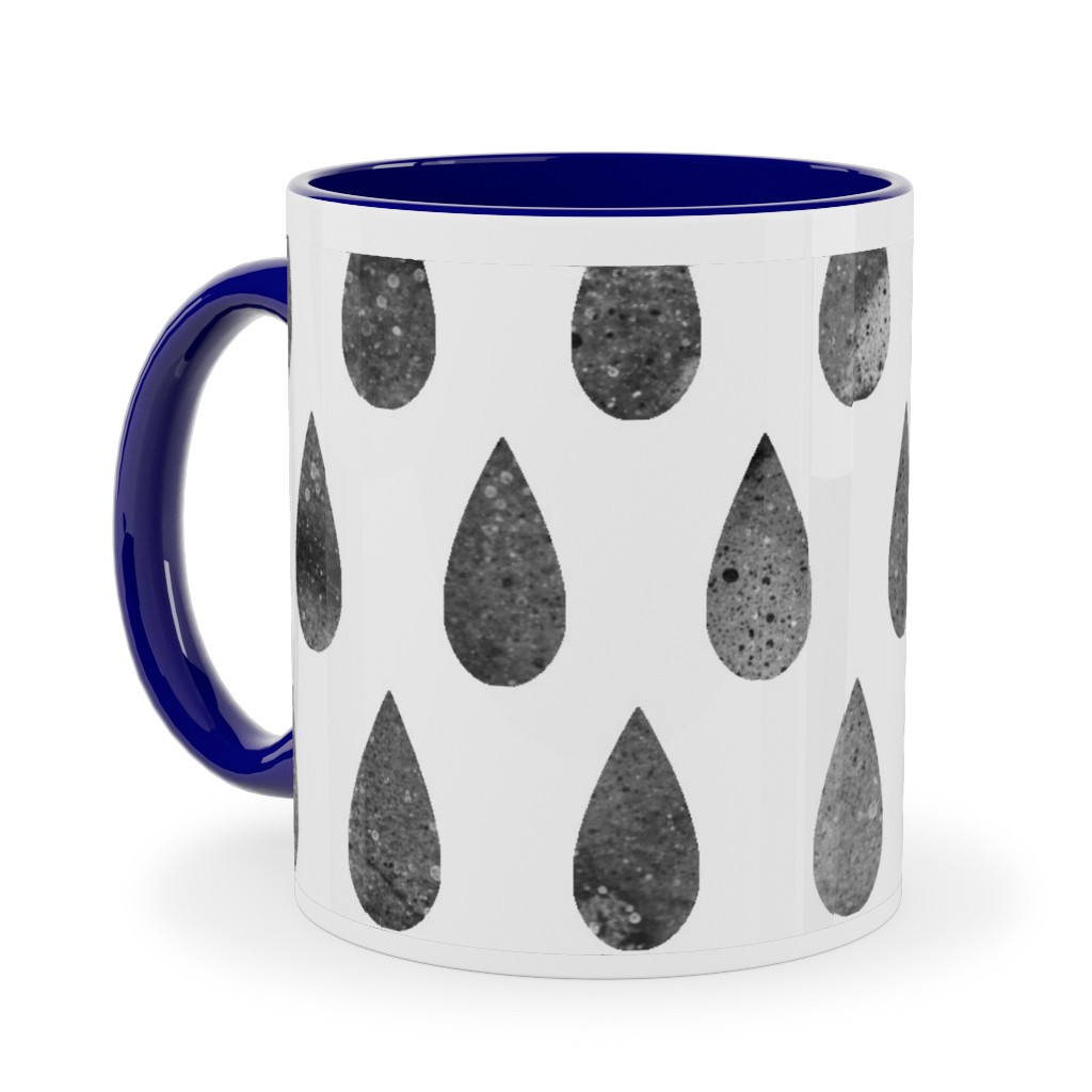 Drops Ceramic Mug, Blue,  , 11oz, Gray