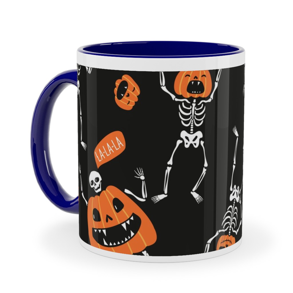 Halloween Party - Black Ceramic Mug, Blue, , 11oz, Orange, Orange