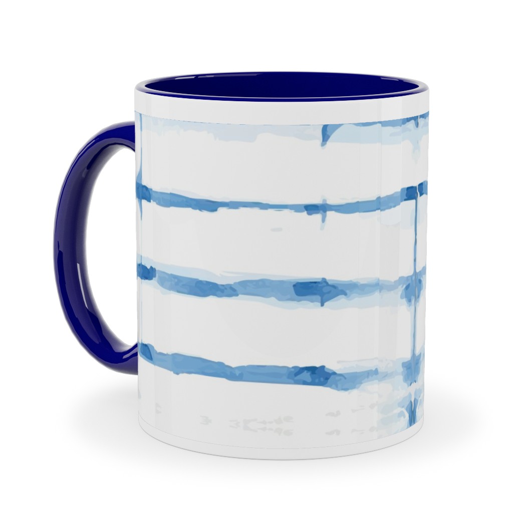 Shibori - Blue Ceramic Mug, Blue,  , 11oz, Blue