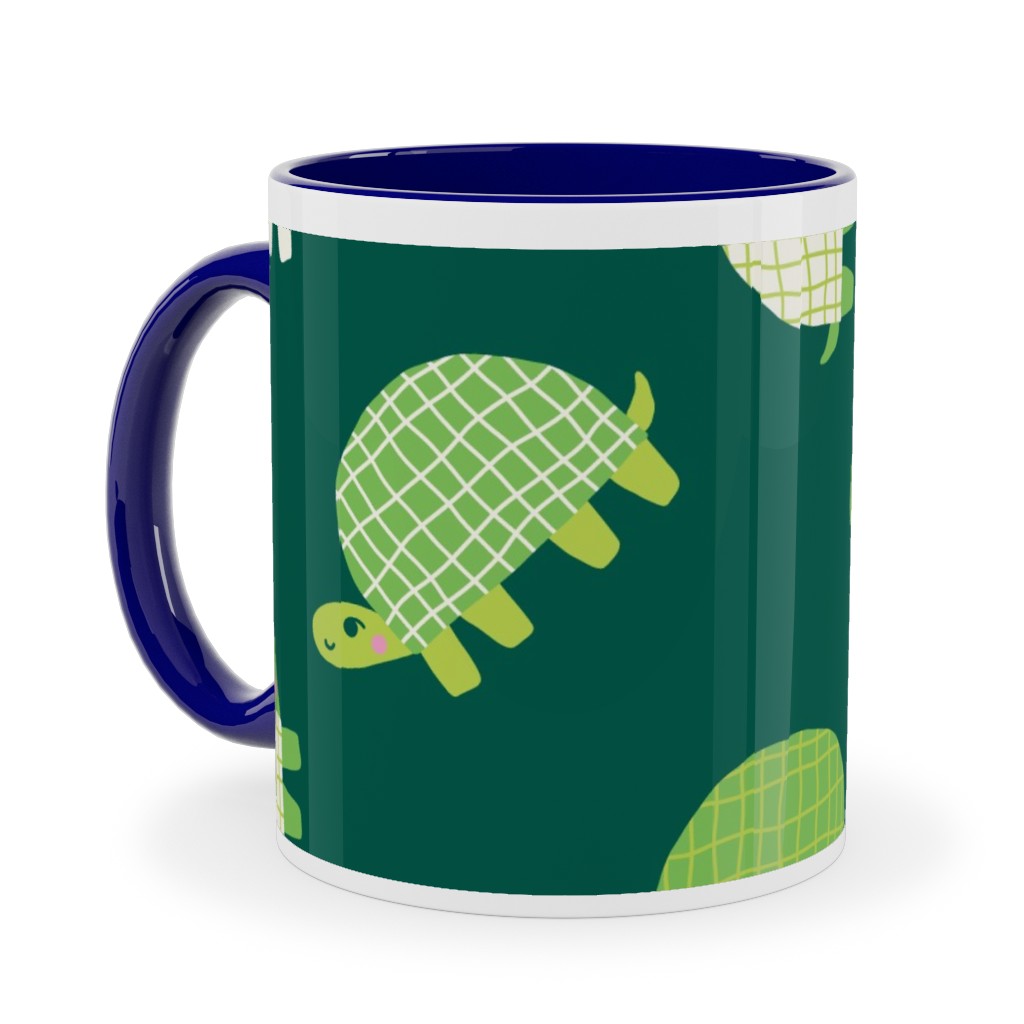 Turtles - Green Ceramic Mug, Blue, , 11oz, Green, Classic Green