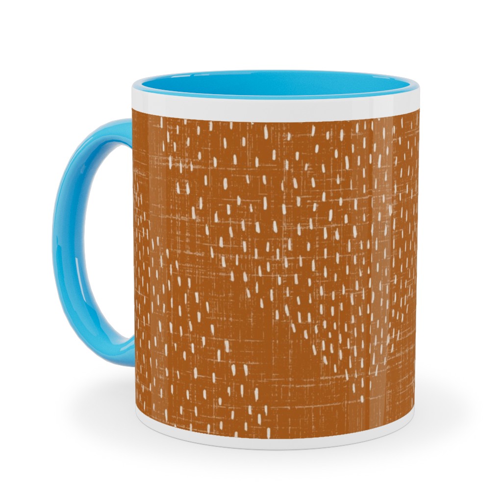 Minimalist Ogee - Burnt Orange Ceramic Mug, Light Blue, , 11oz, Orange, Orange
